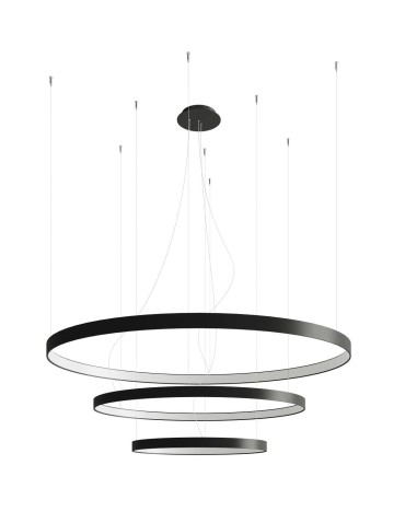Thoro Chandelier RIO 3 55/78/110 black LED 4000K TH.177