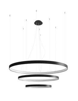 Thoro Żyrandol RIO 3 55/78/110 czarny LED 4000K TH.177