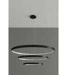 Pendant lamps circles - Thoro Chandelier RIO 3 55/78/110 black LED 4000K TH.177 - product 2