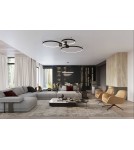 Pendant lamps circles - Thoro Chandelier RIO 3 55/78/110 black LED 4000K TH.177 - product 9