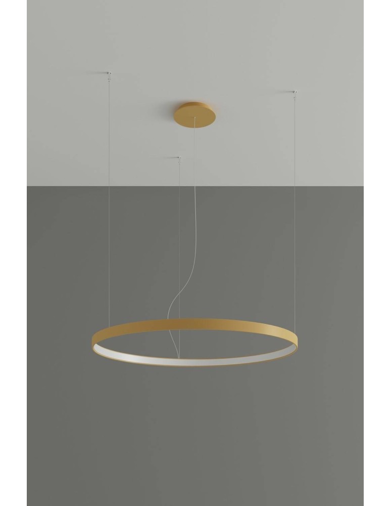 Pendant lamps circles - Thoro Chandelier RIO 78 gold LED 3000K TH.174 - product kolory-swiatla.pl 2
