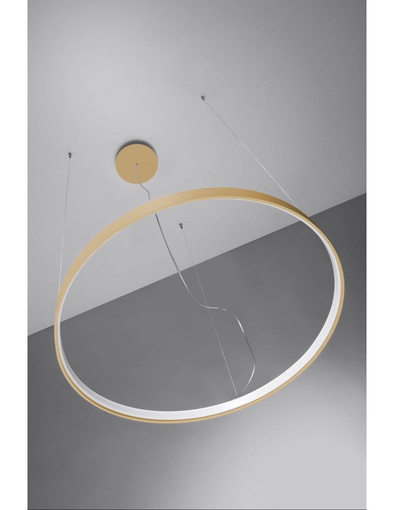 Pendant lamps circles - Thoro Chandelier RIO 78 gold LED 3000K TH.174 - product kolory-swiatla.pl 4