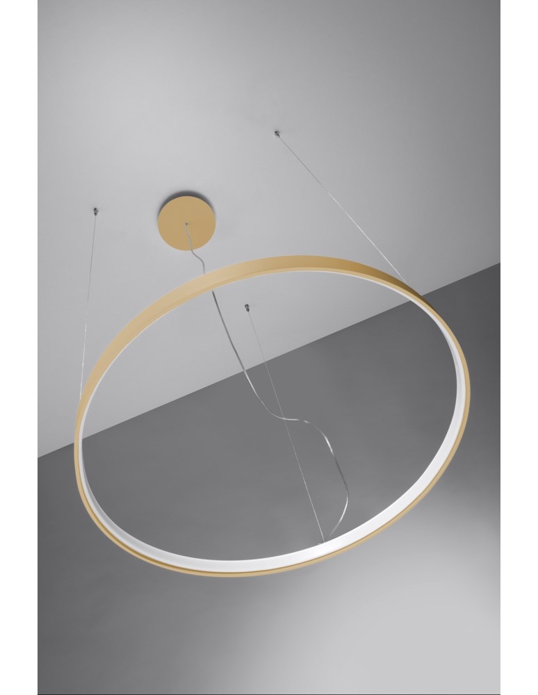 Pendant lamps circles - Thoro Chandelier RIO 110 gold LED 3000K TH.218 - product kolory-swiatla.pl 4