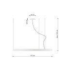 Pendant lamps circles - Thoro Chandelier RIO 110 gold LED 3000K TH.218 - product 10