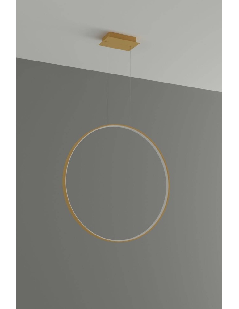 Pendant lamps circles - Thoro RIO 78 gold LED 3000K pendant lamp TH.175 - product kolory-swiatla.pl 2