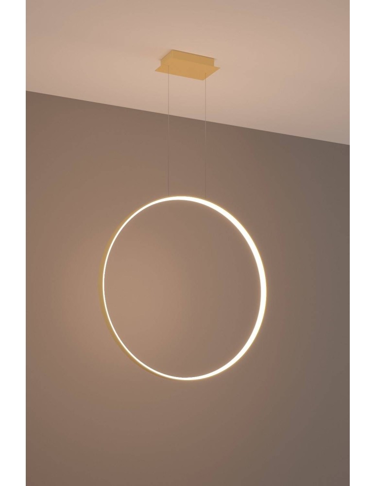 Pendant lamps circles - Thoro RIO 78 gold LED 3000K pendant lamp TH.175 - product kolory-swiatla.pl 3
