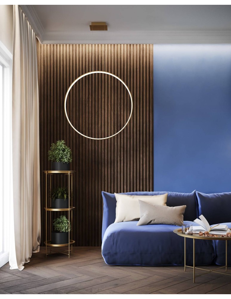 Pendant lamps circles - Thoro RIO 78 gold LED 3000K pendant lamp TH.175 - product kolory-swiatla.pl 13