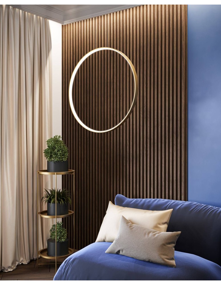 Pendant lamps circles - Thoro RIO 78 gold LED 3000K pendant lamp TH.175 - product kolory-swiatla.pl 14