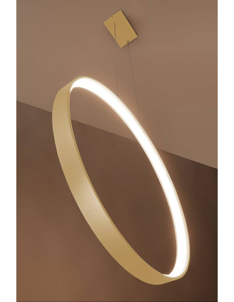 Pendant lamps circles - Thoro RIO 110 gold LED 3000K pendant lamp TH.179 - product kolory-swiatla.pl 4