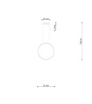 Pendant lamps circles - Thoro RIO 55 gold LED 4000K pendant lamp TH.221 - product 9