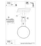 Pendant lamps circles - Thoro RIO 55 gold LED 4000K pendant lamp TH.221 - product 11