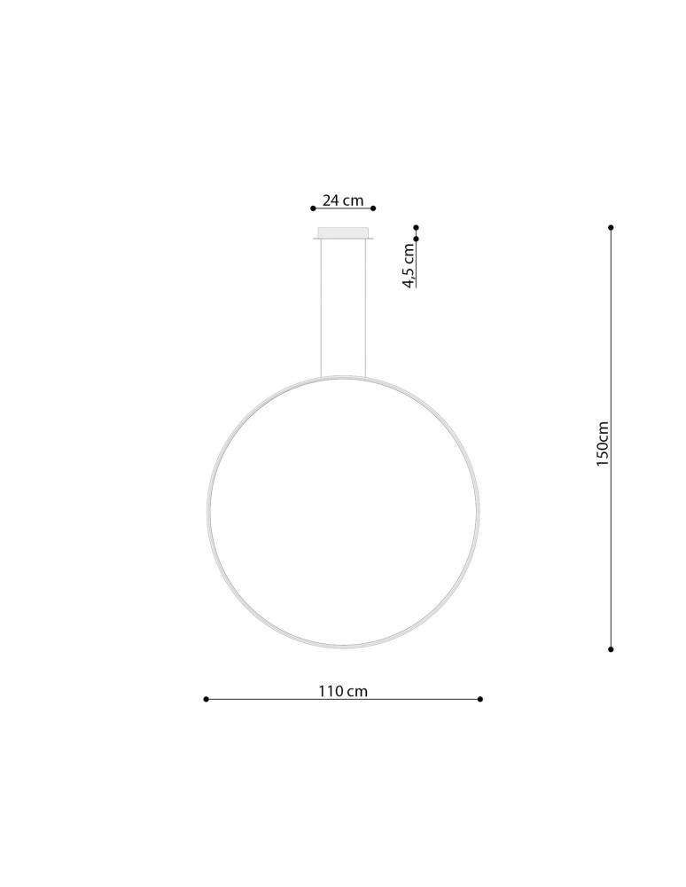 Pendant lamps circles - Thoro pendant lamp RIO 110 gold LED 4000K TH.171 - product kolory-swiatla.pl 9