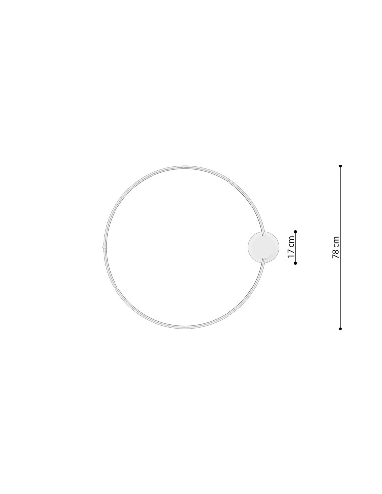 Ring ceiling lamps - Thoro Plafond RIO 78 gold LED 3000K TH.224 - product kolory-swiatla.pl 10