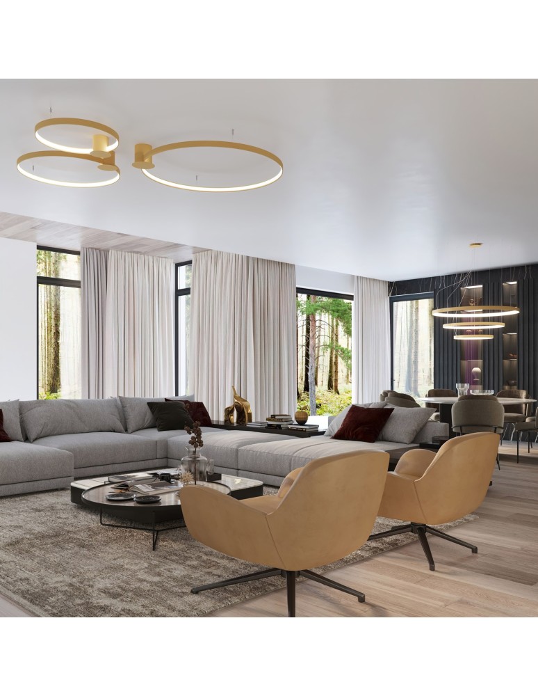Ring ceiling lamps - Thoro Plafond RIO 78 gold LED 4000K TH.225 - product kolory-swiatla.pl 13