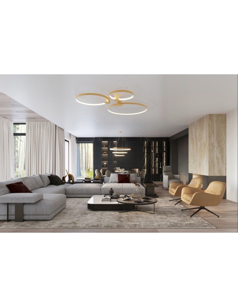 Ring ceiling lamps - Thoro Plafond RIO 78 gold LED 4000K TH.225 - product kolory-swiatla.pl 14