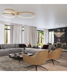 Pendant lamps circles - Thoro Chandelier RIO 2 55/78 gold LED 3000K TH.214 - product 8