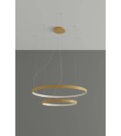 Pendant lamps circles - Thoro Chandelier RIO 2 55/78 gold LED 4000K TH.268 - product 2