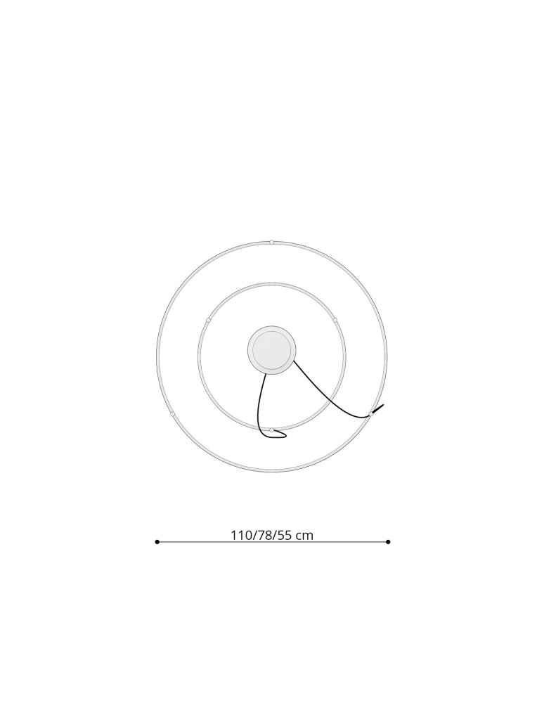 Pendant lamps circles - Thoro Chandelier RIO 2 55/78 gold LED 4000K TH.268 - product kolory-swiatla.pl 5