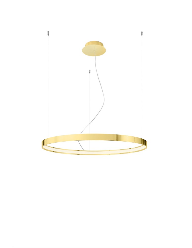 Pendant lamps circles - Thoro RIO 78 pendant lamp gold gloss LED 3000K TH.246 - product kolory-swiatla.pl 1