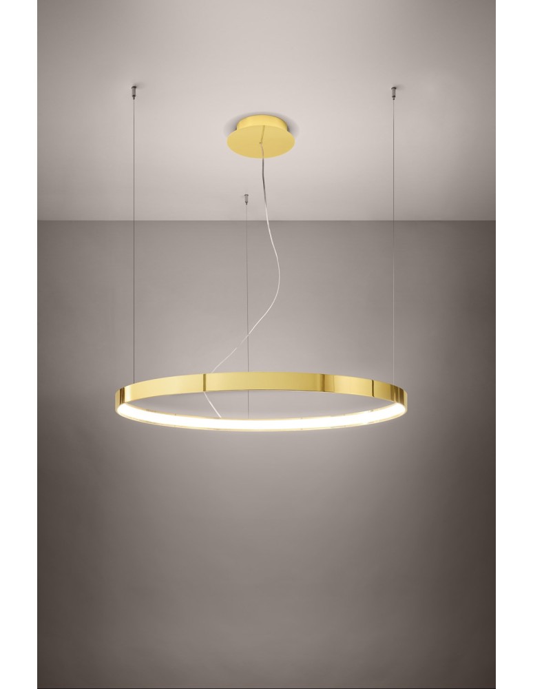 Pendant lamps circles - Thoro RIO 78 pendant lamp gold gloss LED 3000K TH.246 - product kolory-swiatla.pl 3