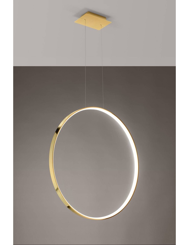 Pendant lamps circles - Thoro RIO 78 pendant lamp gold gloss LED 3000K TH.248 - product kolory-swiatla.pl 3