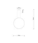 Pendant lamps circles - Thoro RIO 78 pendant lamp gold gloss LED 3000K TH.248 - product 9