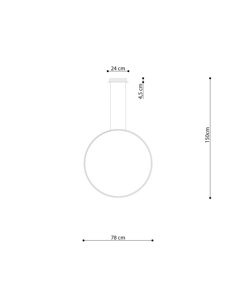 Pendant lamps circles - Thoro RIO 78 pendant lamp gold gloss LED 3000K TH.248 - product kolory-swiatla.pl 9