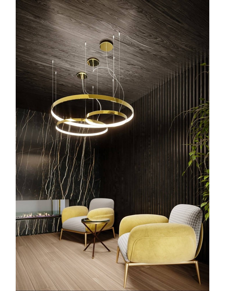 Ring ceiling lamps - Thoro Plafond RIO 78 glossy gold LED 3000K TH.252 - product kolory-swiatla.pl 15