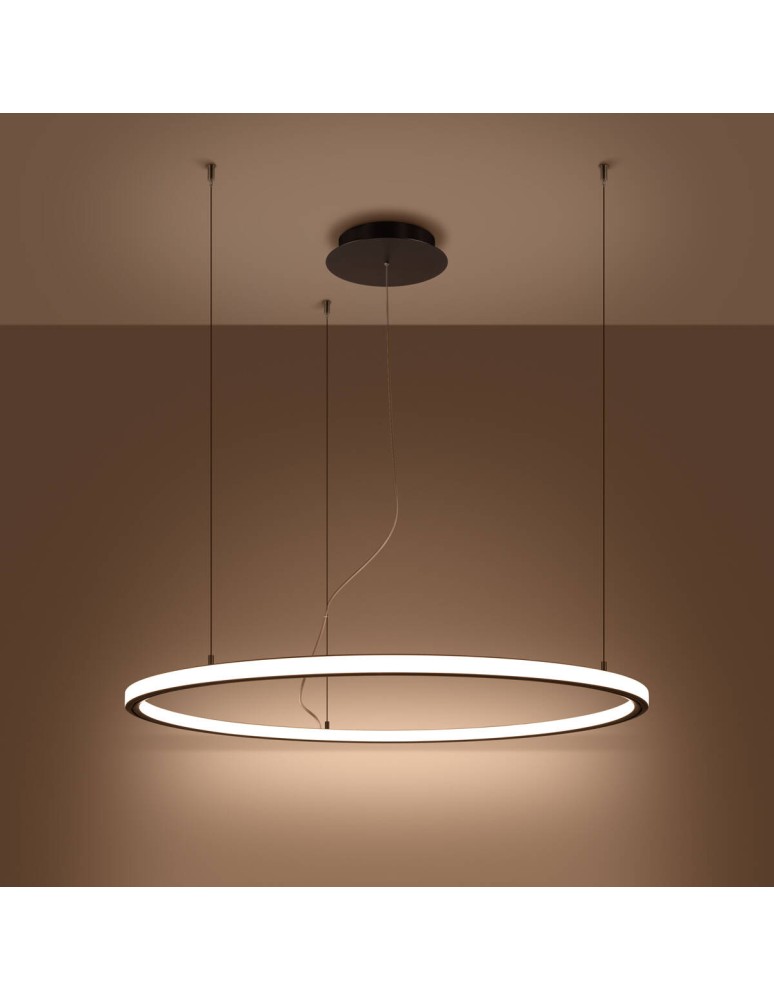 Pendant lamps circles - Thoro Chandelier RISA 90 black LED 3000K TH.275 - product kolory-swiatla.pl 3