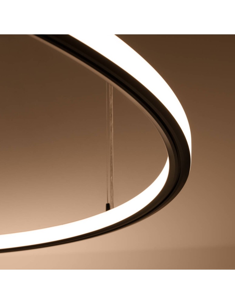 Pendant lamps circles - Thoro Chandelier RISA 90 black LED 3000K TH.275 - product kolory-swiatla.pl 5
