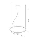 Pendant lamps circles - Thoro Chandelier RISA 90 black LED 3000K TH.275 - product 8