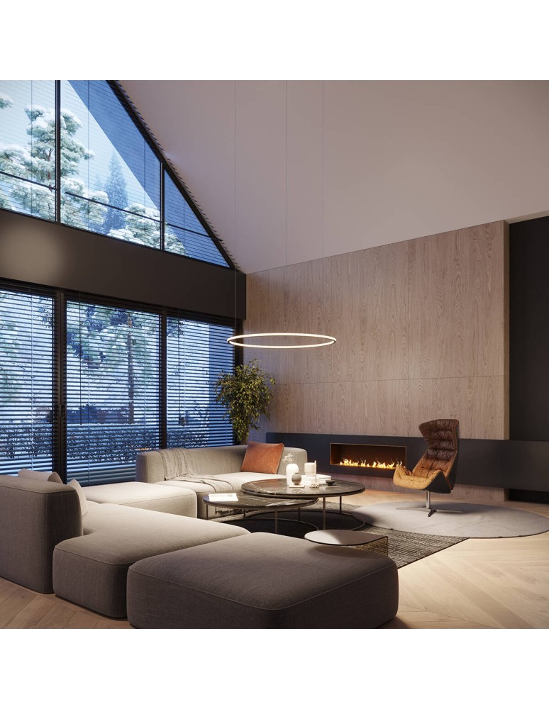 Pendant lamps circles - Thoro Chandelier RISA 90 black LED 3000K TH.275 - product kolory-swiatla.pl 13