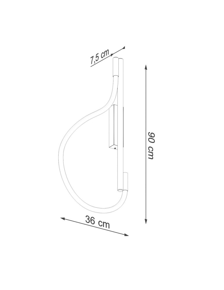 LED wall lamps - Thoro Wall lamp GALAKSE black LED 2700-6500K TH.281 - product kolory-swiatla.pl 9