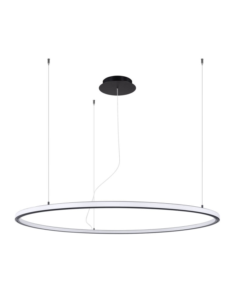 Pendant lamps circles - Thoro Chandelier RISA 120 black LED 3000K TH.276 - product kolory-swiatla.pl 1