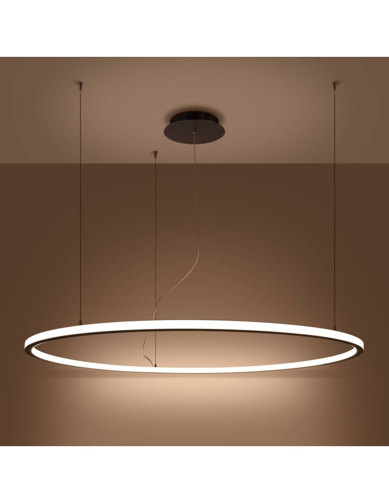 Pendant lamps circles - Thoro Chandelier RISA 120 black LED 3000K TH.276 - product kolory-swiatla.pl 3