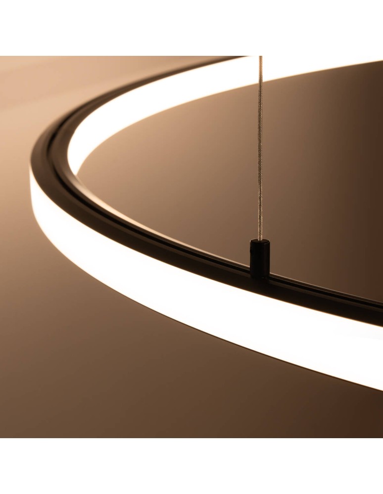 Pendant lamps circles - Thoro Chandelier RISA 120 black LED 3000K TH.276 - product kolory-swiatla.pl 5