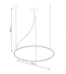 Pendant lamps circles - Thoro Chandelier RISA 120 black LED 3000K TH.276 - product 8