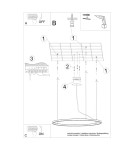 Pendant lamps circles - Thoro Chandelier RISA 120 black LED 3000K TH.276 - product 9