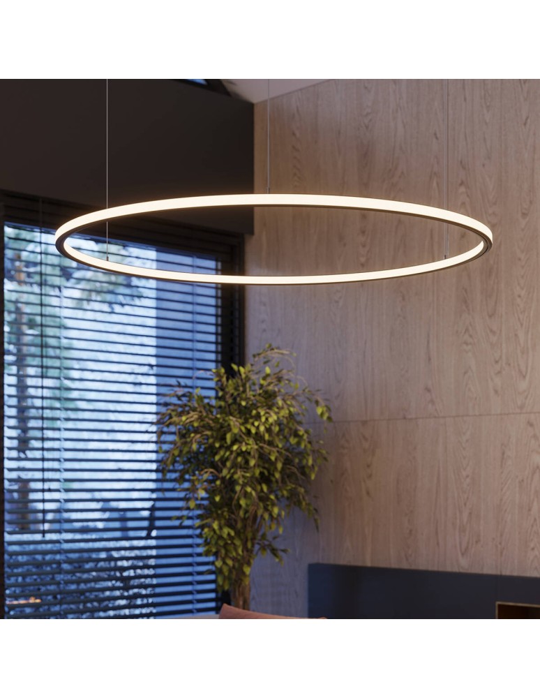 Pendant lamps circles - Thoro Chandelier RISA 120 black LED 3000K TH.276 - product kolory-swiatla.pl 11