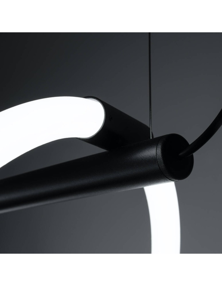 Pendant lamps over the island - Thoro GALAKSE 84 pendant lamp black LED 2700-6500K TH.279 - product kolory-swiatla.pl 6