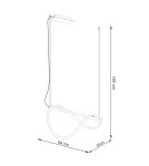 Pendant lamps over the island - Thoro GALAKSE 84 pendant lamp black LED 2700-6500K TH.279 - product 8