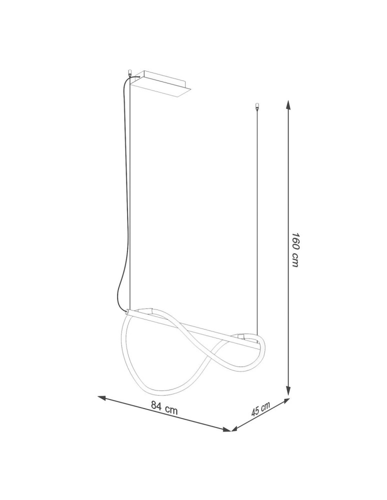 Pendant lamps over the island - Thoro GALAKSE 84 pendant lamp black LED 2700-6500K TH.279 - product kolory-swiatla.pl 8