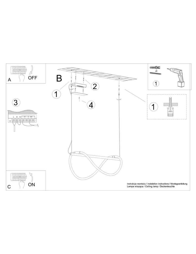 Pendant lamps over the island - Thoro GALAKSE 84 pendant lamp black LED 2700-6500K TH.279 - product kolory-swiatla.pl 9