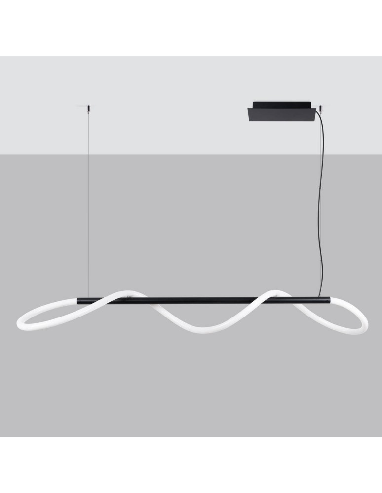 Pendant lamps over the island - Thoro GALAKSE 148 pendant lamp black LED 2700-6500K TH.280 - product kolory-swiatla.pl 2