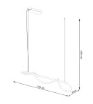 Pendant lamps over the island - Thoro GALAKSE 148 pendant lamp black LED 2700-6500K TH.280 - product 9