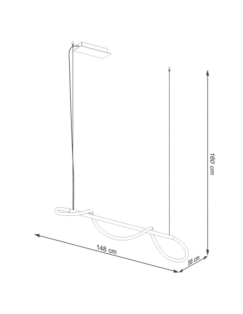 Pendant lamps over the island - Thoro GALAKSE 148 pendant lamp black LED 2700-6500K TH.280 - product kolory-swiatla.pl 9