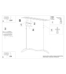 Pendant lamps over the island - Thoro GALAKSE 148 pendant lamp black LED 2700-6500K TH.280 - product 10