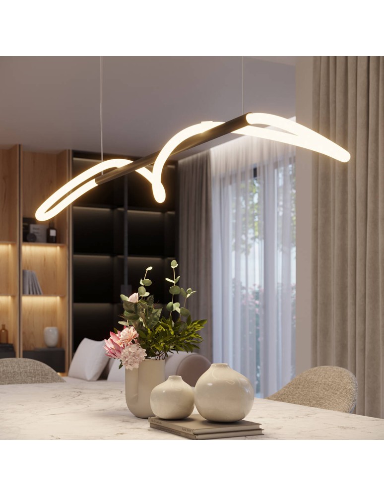 Pendant lamps over the island - Thoro GALAKSE 148 pendant lamp black LED 2700-6500K TH.280 - product kolory-swiatla.pl 12