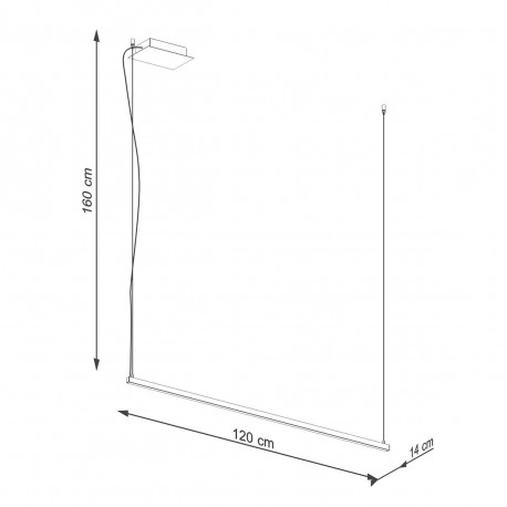 Thoro Lampa wisząca STRANG 120 LED 3000K TH.278