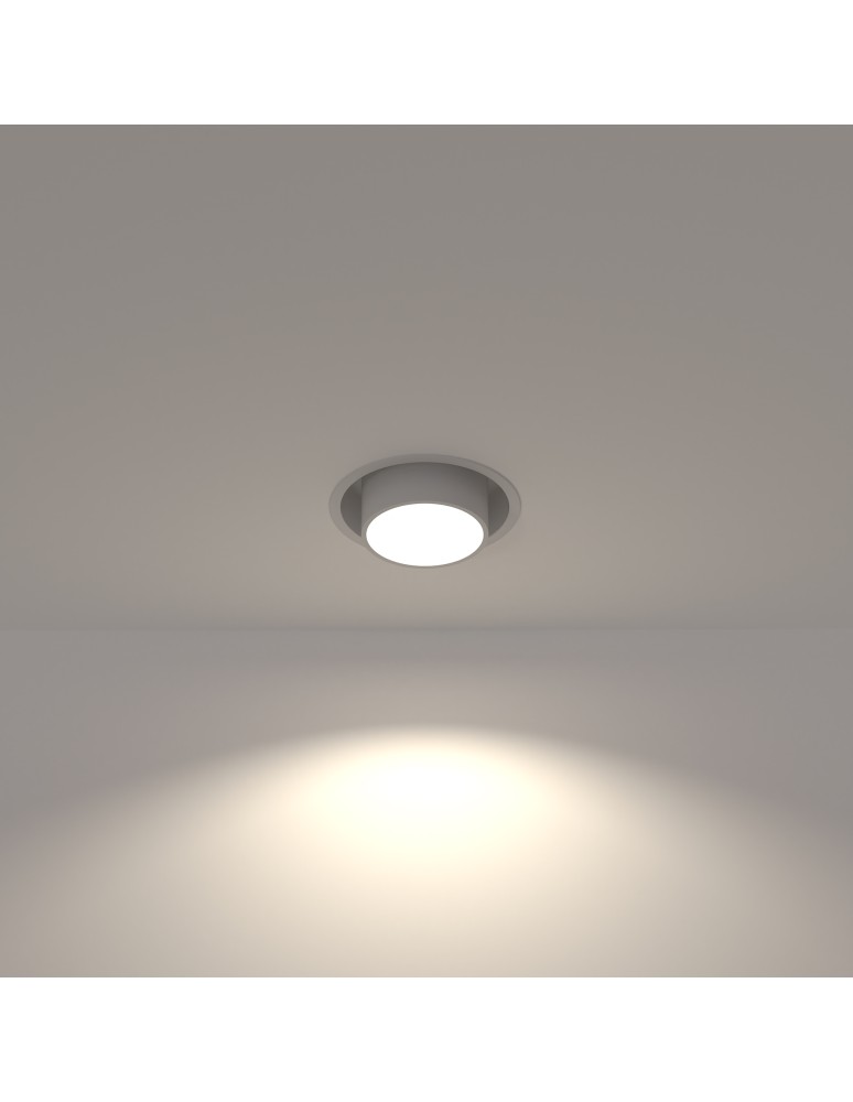 Round flush-mounted lamps - Nowodvorski MONO SLIDE Flush Mounted Spot Max wattage 10W only LED GU10 White 10795 - product kolory-swiatla.pl 2